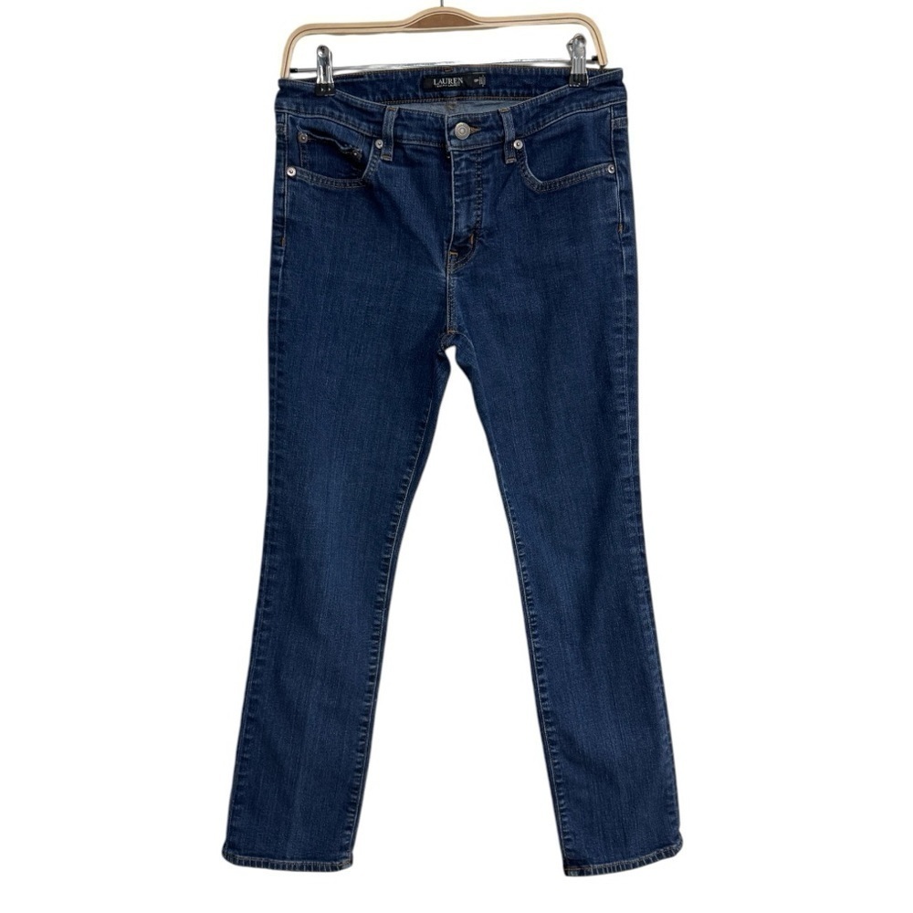 Lauren Ralph Lauren Black Label Jeans Size 10 Petite Dark Blue Straight Leg